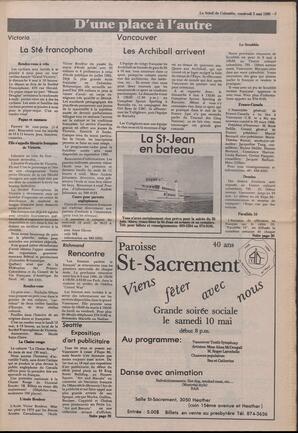 Le Soleil de Colombie, May 2, 1986, page 3