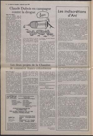 Le Soleil de Colombie, May 2, 1986, page 2