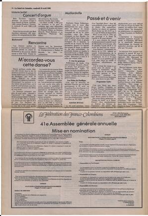 Le Soleil de Colombie, April 18, 1986, page 4