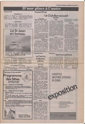 Le Soleil de Colombie, April 18, 1986, page 3