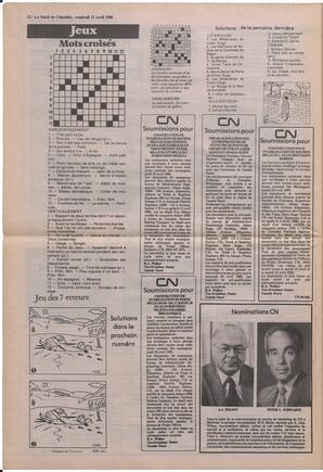 Le Soleil de Colombie, April 11, 1986, page 12