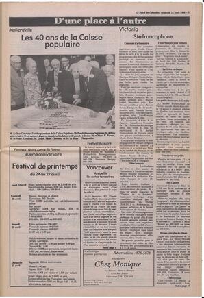 Le Soleil de Colombie, April 11, 1986, page 3