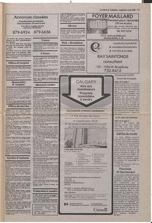 Le Soleil de Colombie, April 4, 1986, page 15