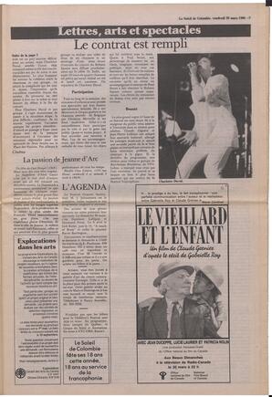 Le Soleil de Colombie, March 28, 1986, page 5