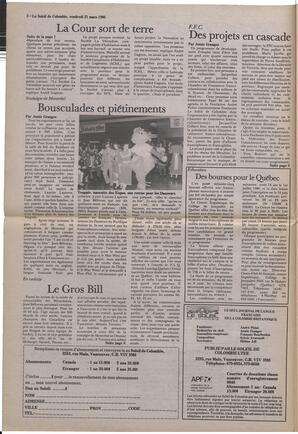 Le Soleil de Colombie, March 21, 1986, page 2