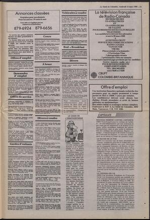 Le Soleil de Colombie, March 14, 1986, page 19