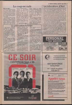 Le Soleil de Colombie, March 7, 1986, page 11