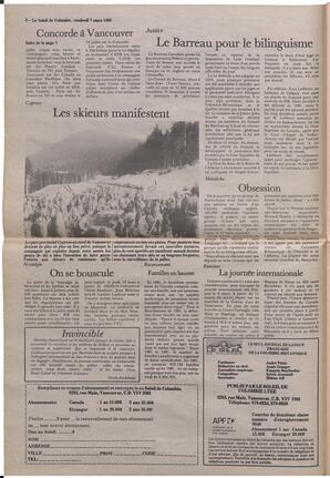 Le Soleil de Colombie, March 7, 1986, page 2