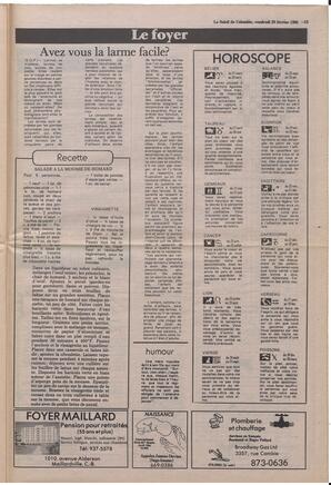 Le Soleil de Colombie, February 28, 1986, page 13