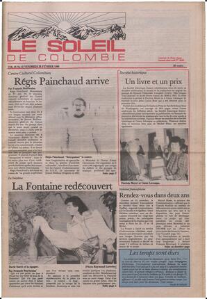 Le Soleil de Colombie, February 28, 1986, page 1