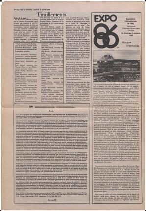 Le Soleil de Colombie, February 21, 1986, page 16