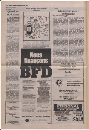 Le Soleil de Colombie, February 21, 1986, page 4
