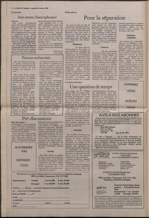 Le Soleil de Colombie, February 14, 1986, page 2