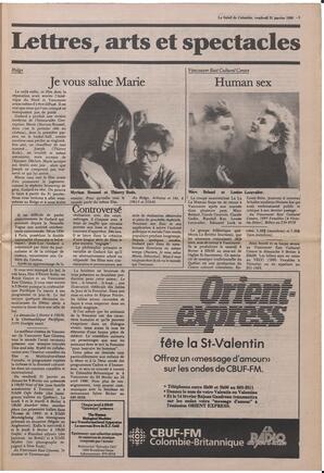 Le Soleil de Colombie, January 31, 1986, page 5