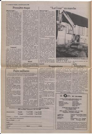 Le Soleil de Colombie, January 24, 1986, page 2