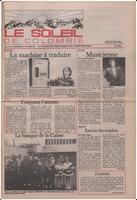 Le Soleil de Colombie, January 17, 1986