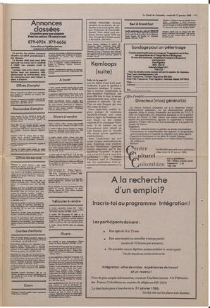 Le Soleil de Colombie, January 17, 1986, page 15