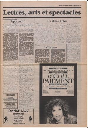 Le Soleil de Colombie, January 10, 1986, page 5