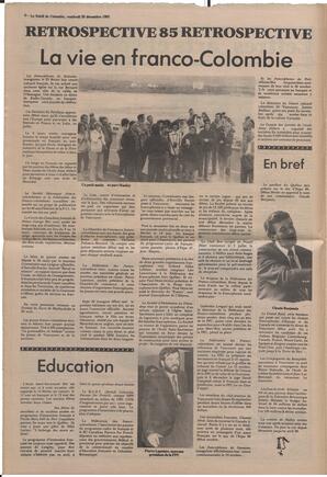 Le Soleil de Colombie, December 20, 1985, page 6