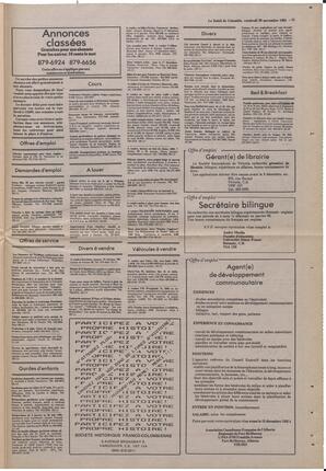 Le Soleil de Colombie, November 29, 1985, page 15