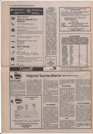 Le Soleil de Colombie, November 29, 1985, page 14