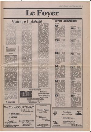 Le Soleil de Colombie, November 29, 1985, page 13