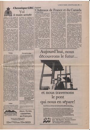 Le Soleil de Colombie, November 29, 1985, page 11