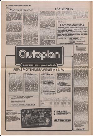 Le Soleil de Colombie, November 29, 1985, page 6