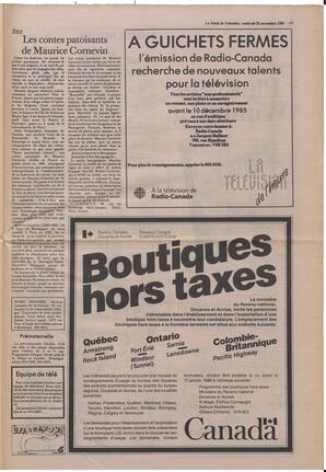Le Soleil de Colombie, November 22, 1985, page 11