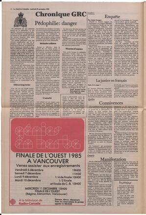 Le Soleil de Colombie, November 22, 1985, page 4