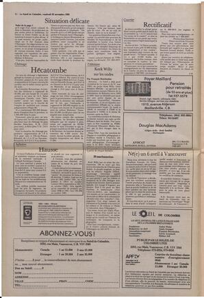 Le Soleil de Colombie, November 22, 1985, page 2