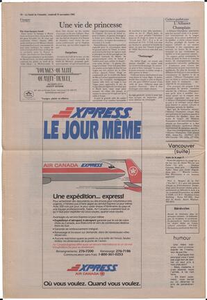 Le Soleil de Colombie, November 15, 1985, page 16