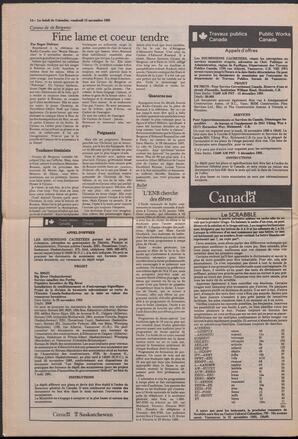 Le Soleil de Colombie, November 15, 1985, page 14