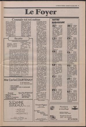 Le Soleil de Colombie, November 15, 1985, page 13
