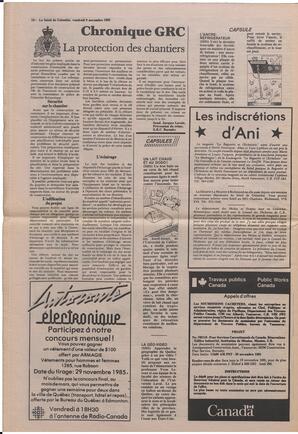 Le Soleil de Colombie, November 8, 1985, page 12