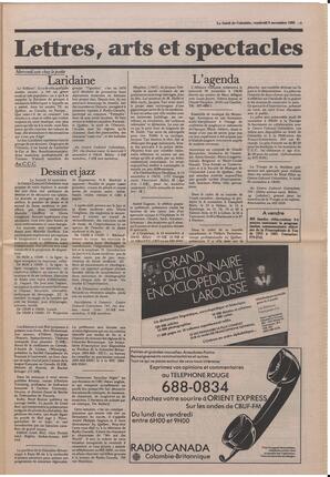 Le Soleil de Colombie, November 8, 1985, page 5