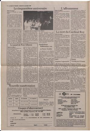 Le Soleil de Colombie, November 1, 1985, page 2