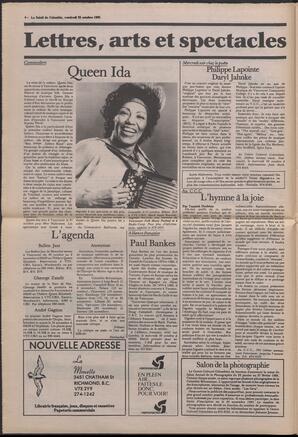 Le Soleil de Colombie, October 25, 1985, page 4