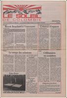 Le Soleil de Colombie, October 18, 1985