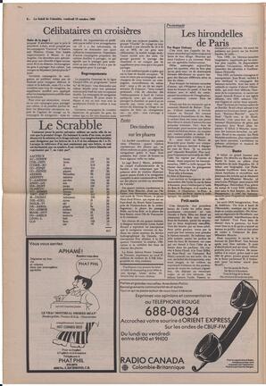 Le Soleil de Colombie, October 18, 1985, page 6
