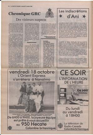 Le Soleil de Colombie, October 11, 1985, page 10