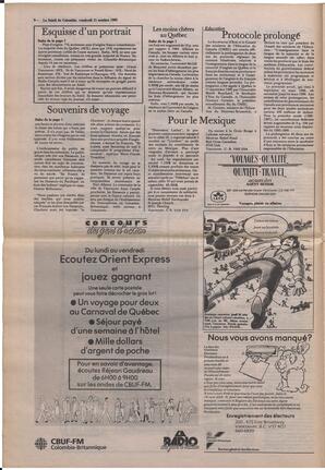 Le Soleil de Colombie, October 11, 1985, page 8