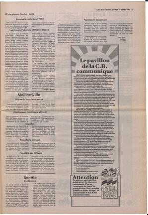 Le Soleil de Colombie, October 11, 1985, page 7