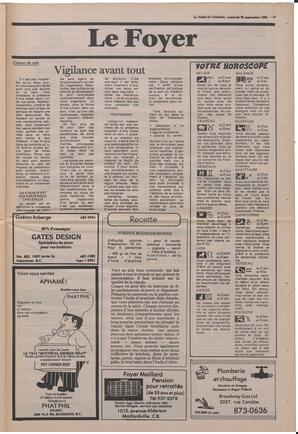 Le Soleil de Colombie, September 20, 1985, page 13