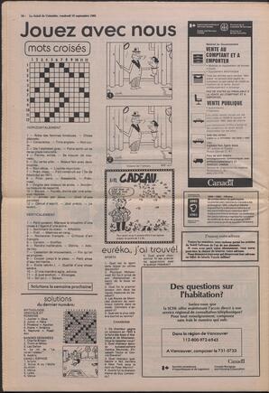 Le Soleil de Colombie, September 13, 1985, page 16