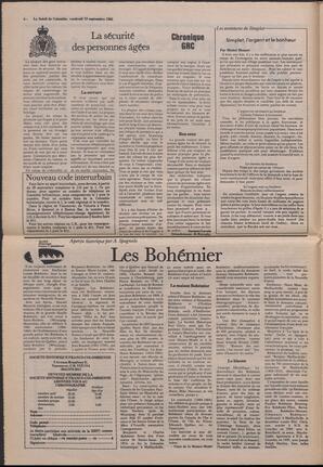 Le Soleil de Colombie, September 13, 1985, page 4