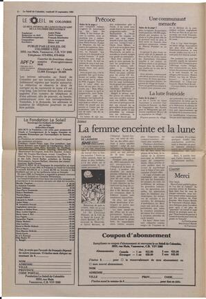 Le Soleil de Colombie, September 13, 1985, page 2