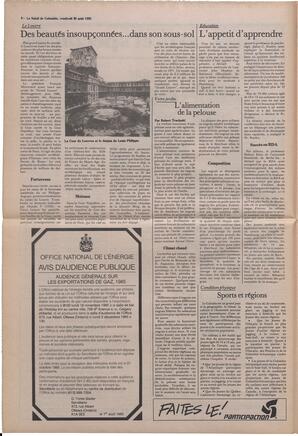 Le Soleil de Colombie, August 30, 1985, page 6