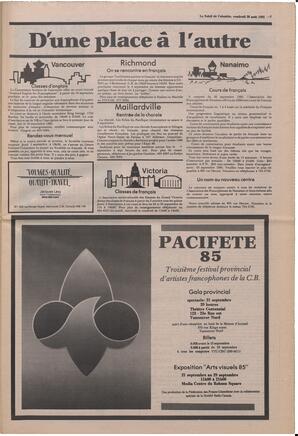 Le Soleil de Colombie, August 30, 1985, page 3
