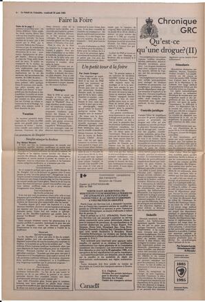 Le Soleil de Colombie, August 23, 1985, page 4